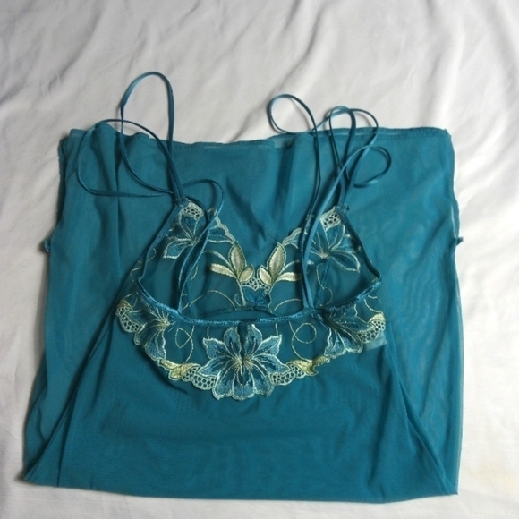 Vintage SIMONE PÉRELE sheer floral nightie size 1 France - Picture 4 of 6